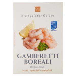 Gamberetti boreali cotti, sgusciati e surgelati