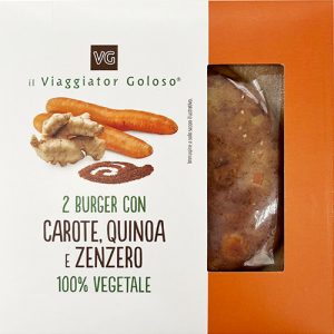2 Burger con carote, quinoa e zenzero 100% vegetale