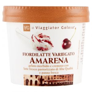 Gelato Morbido E Cremoso Gusto Fiordilatte Variegato Amarena