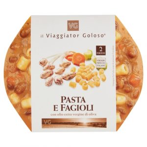 Pasta e fagioli con olio extra vergine di oliva