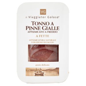 Tonno a pinne gialle affumicato a freddo a fette