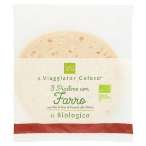 3 Piadine con farro con olio di semi di girasole alto oleico il Biologico