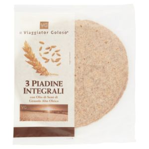 3 Piadine integrali con olio di semi di girasole alto oleico