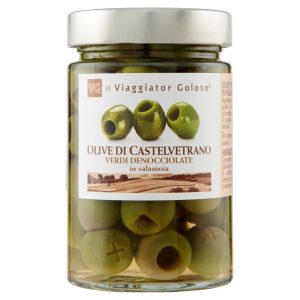 Olive di Castelvetrano verdi denocciolate in salamoia