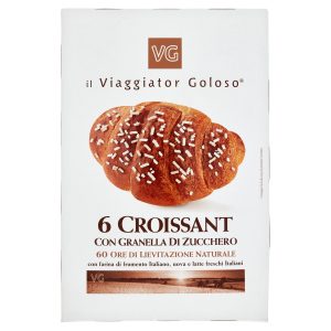 6 Croissant con granella di zucchero 60 ore di lievitazione naturale