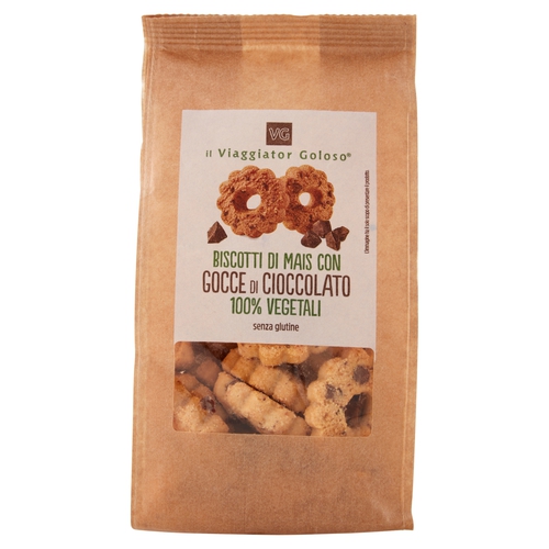 Biscotti di mais con gocce di cioccolato 100% vegetale