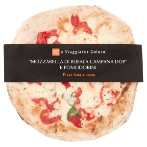 Pizza con mozzarella di bufala campana Dop e pomodorini