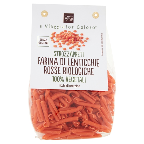 Strozzapreti con farina di lenticchie rosse bio 100% vegetali – il  Viaggiator Goloso