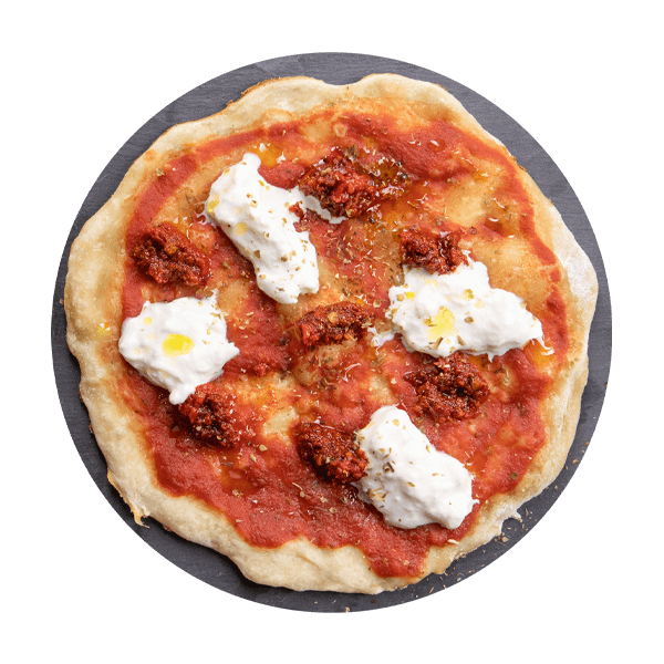 Pizza in padella con ‘nduja e stracciatella
