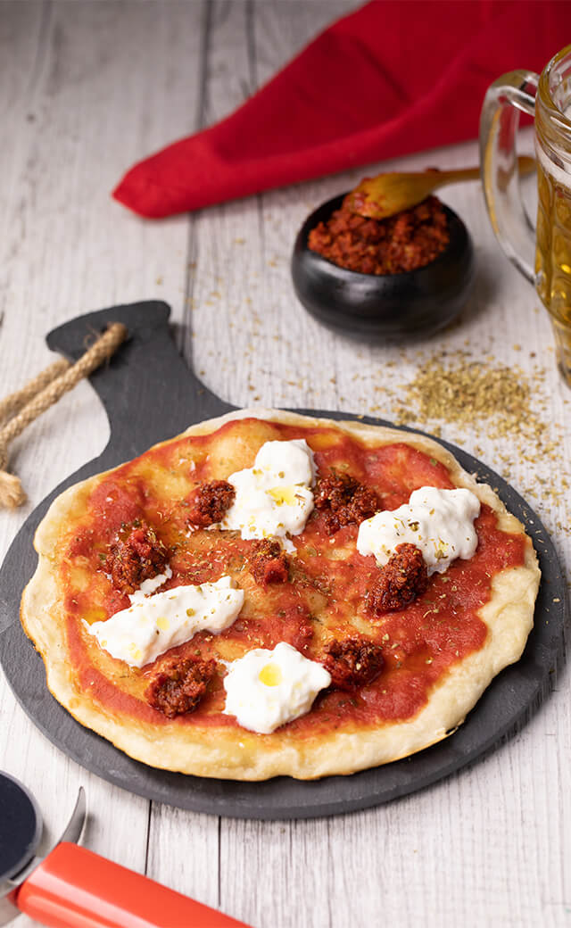 Pizza In Padella Con Nduja E Stracciatella Il Viaggiator Goloso