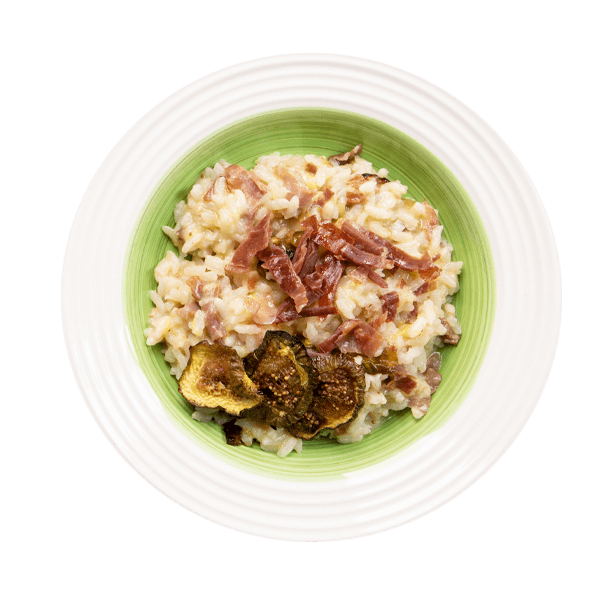 Risotto con fichi e prosciutto crudo