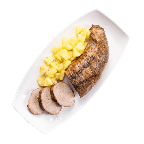 Filetto di maiale al caffè con mele