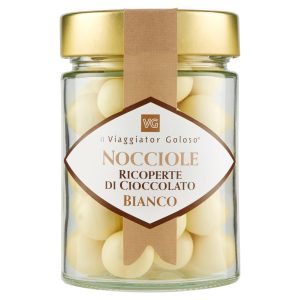 Nocciole ricoperte da cioccolato bianco