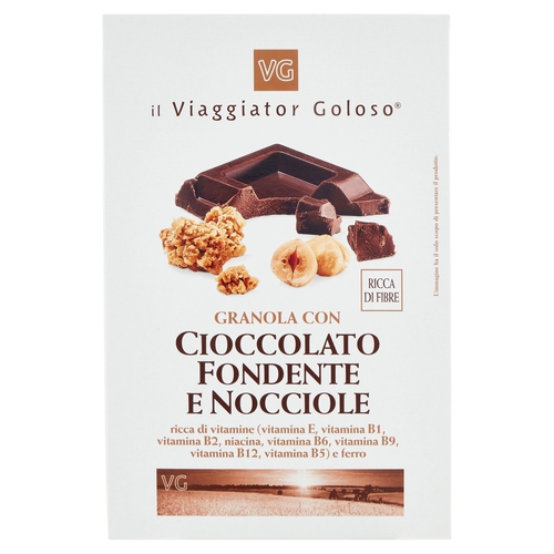 Granola con Cioccolato Fondente e Nocciole - il Viaggiator Goloso®
