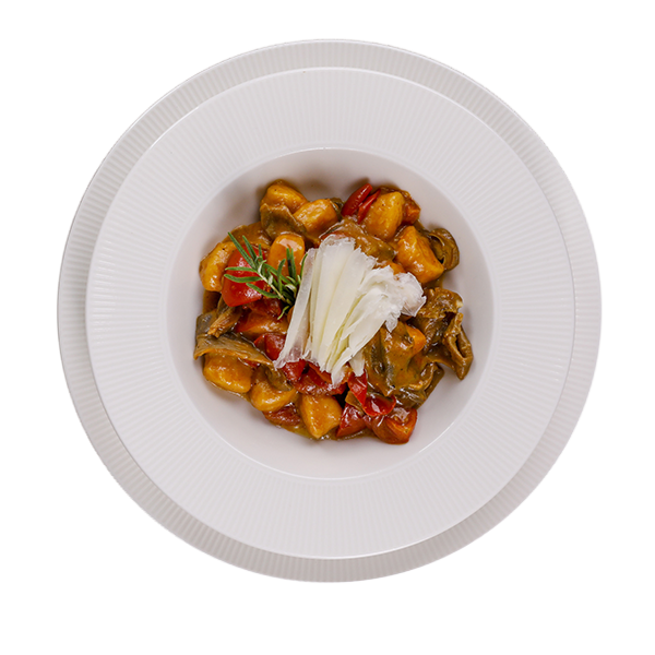 Gnocchi alla zucca con funghi porcini mantecati al Parmigiano