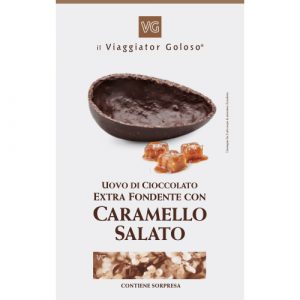 Uovo di Cioccolato extra fondente con Caramello Salato