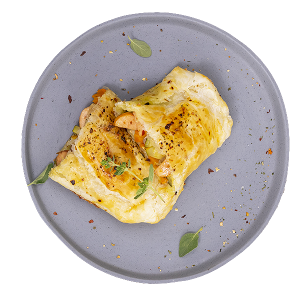 Fagottini di würstel e verdure