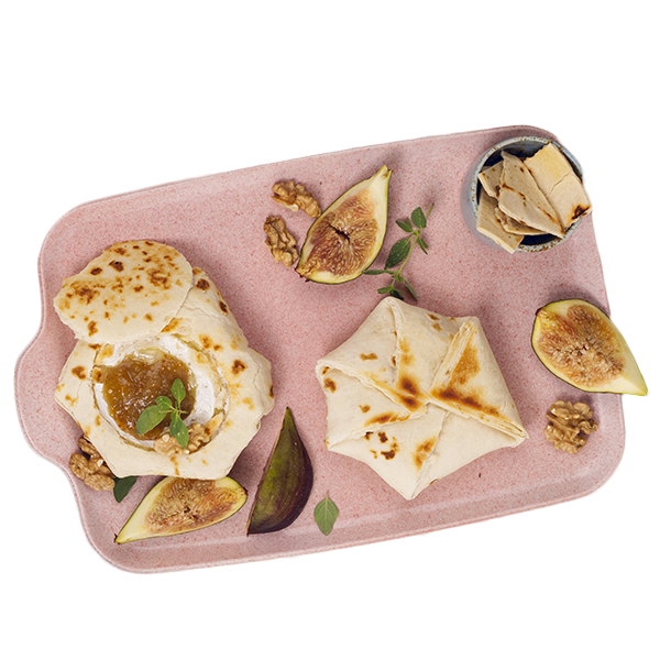 Tomini in crosta con composta di fichi e noci