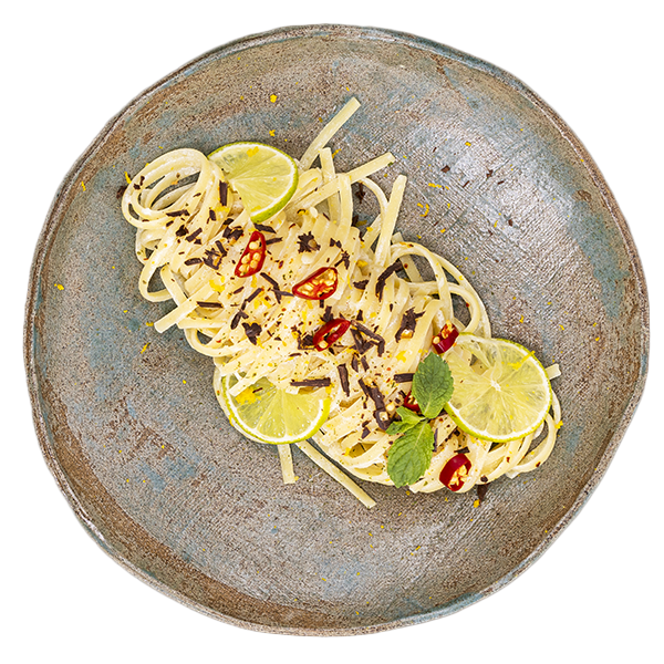 Spaghetti al rum e cioccolato all’arancia