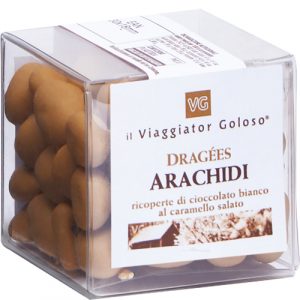 Dragées Arachidi – ricoperte di cioccolato  bianco al caramello salato