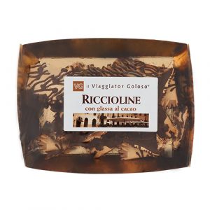 Riccioline con glassa al cacao