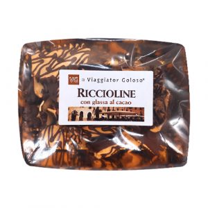 Riccioline con glassa al cacao