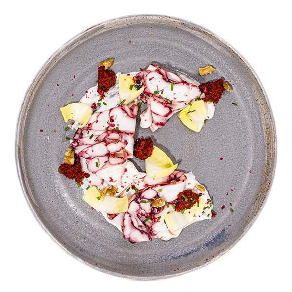 Insalata fresca di carpaccio di polpo