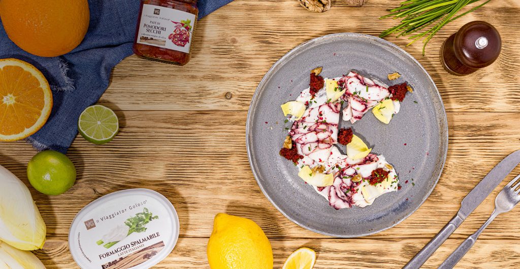 Insalata fresca di carpaccio di polpo