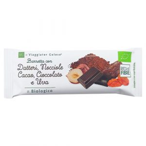 Barretta con Datteri, Nocciole, Cacao, Cioccolato e Uva