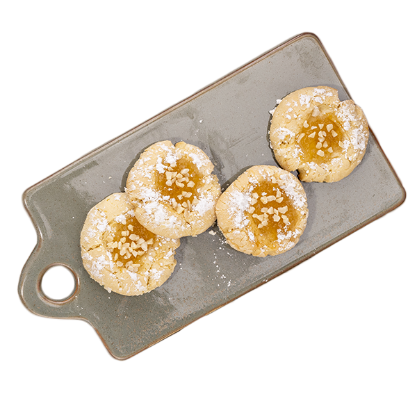 Biscotti morbidi con cuore di marmellata di limoni