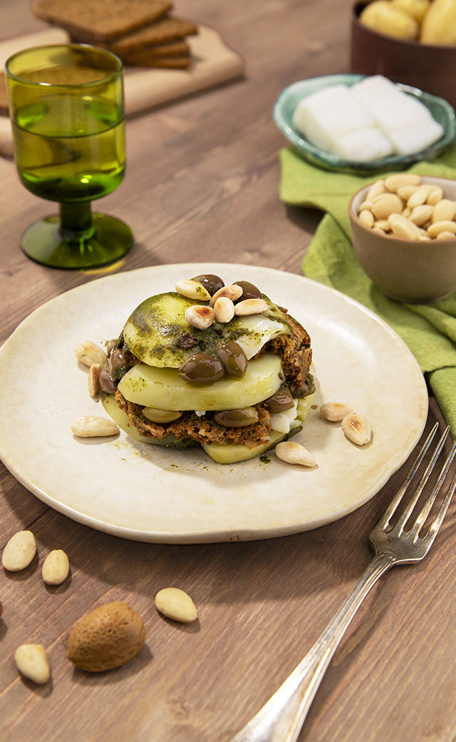 Tortino di baccalà con pesto Genovese 6 ingredienti