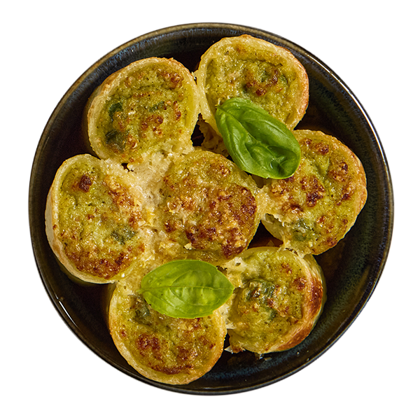 Paccheri al pesto gratinati